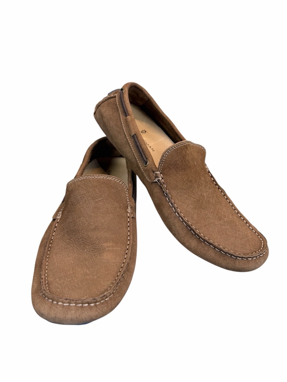 Martin Dingman Venetian Driving Loafers Brown Leather Slip On Shoes Mens 10